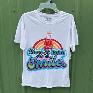Women’s Juniors Oversized Coca-Cola Short Sleeve T-Shirt Size XS